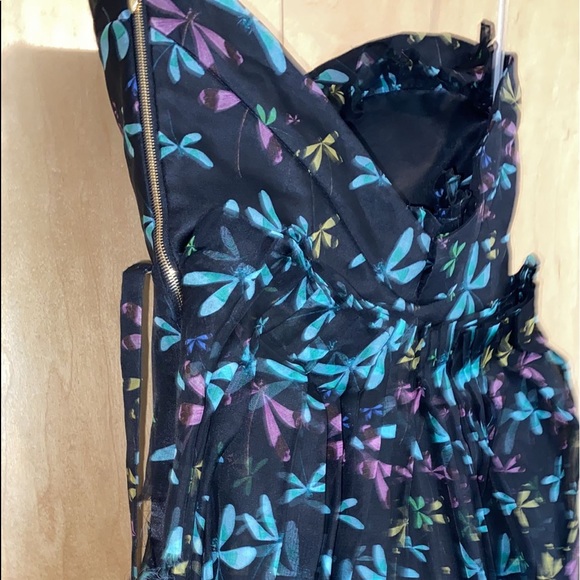 ROCHAS Strapless long dress - dragon fly pattern - Picture 9 of 16